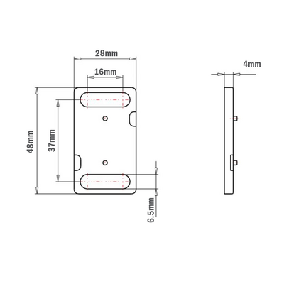 52-101-0 MODULAR SOLUTIONS DOOR PART<br>BALL CATCH 4MM SPACER